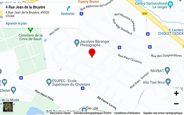 copie d'écran de l'emplacement de la salle sur Google Maps