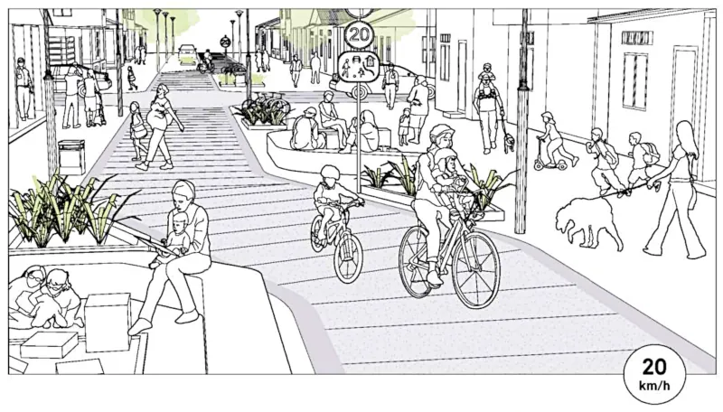 Une rue en dessin